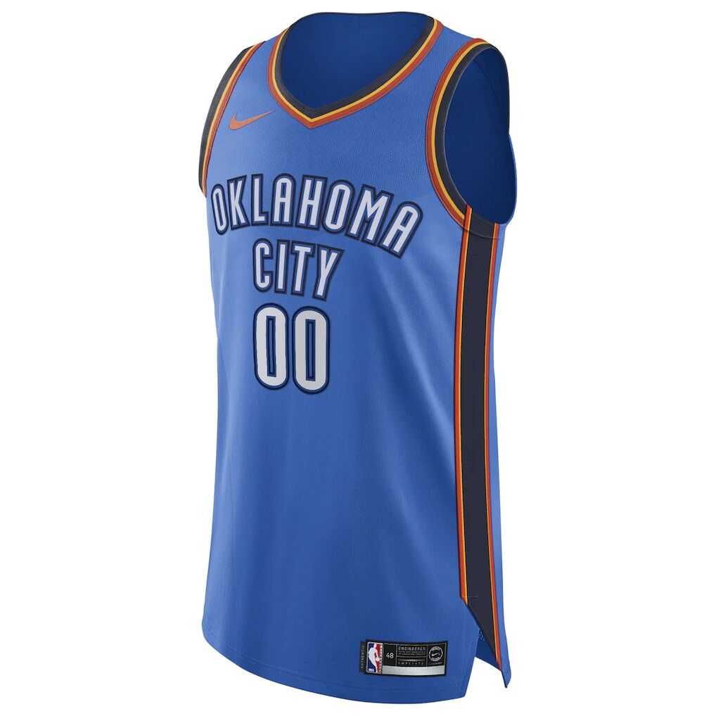 Oklahoma City Thunder Nike Authentic Custom Jersey Blue – Icon Edition