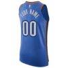 Oklahoma City Thunder Nike Authentic Custom Jersey Blue - - Side View