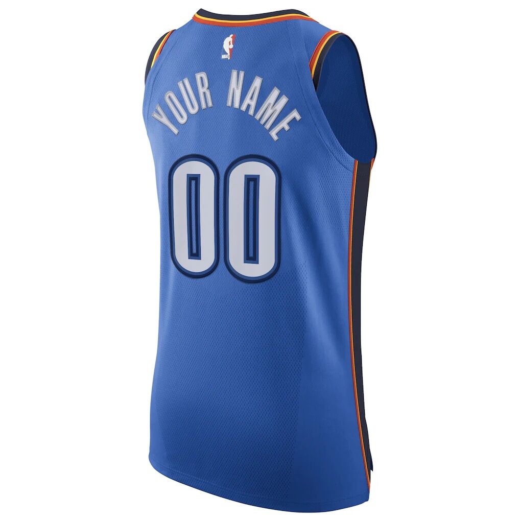 Oklahoma City Thunder Nike Authentic Custom Jersey Blue – Icon Edition