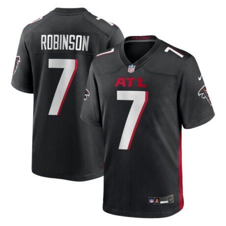Bijan Robinson Atlanta Falcons Nike Game Jersey - Black - Front View