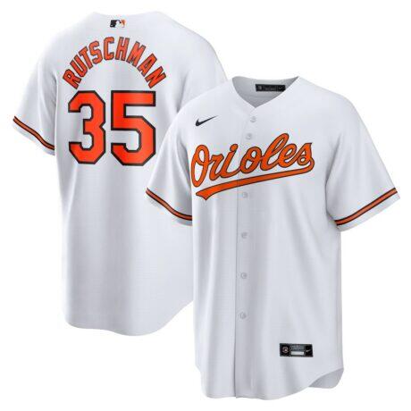 Adley Rutschman Baltimore Orioles Nike Replica Player Jersey - White - Front View
