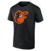 Baltimore Orioles Logo Athletic Official Logo T-Shirt - Black - Side View