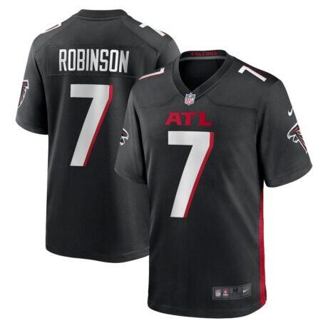 Bijan Robinson Atlanta Falcons Nike Youth Game Jersey - Black - Front View