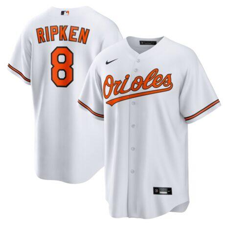 Cal Ripken Jr. Baltimore Orioles Nike Home Retired Player Replica Jersey - White - Front View