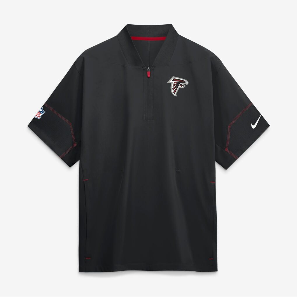 Atlanta Falcons Nike Sideline Short Sleeve Quarter-Zip Coaches Jacket