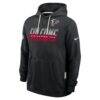 Atlanta Falcons Nike Sideline Standard Issue Dri-FIT Hoodie - Black - Back View