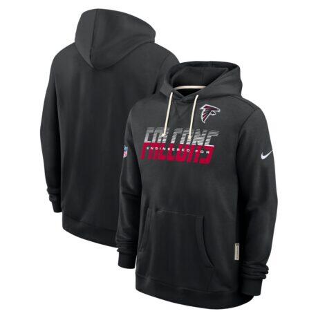 Atlanta Falcons Nike Sideline Standard Issue Dri-FIT Hoodie - Black - Front View