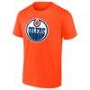 Edmonton Oilers Logo Athletic Essential T-Shirt - Orange - Back View