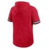 Atlanta Falcons Fanatics Optimal Play Short Sleeve Hooded T-Shirt - Red - Back View