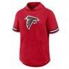 Atlanta Falcons Fanatics Optimal Play Short Sleeve Hooded T-Shirt - Red - Front View