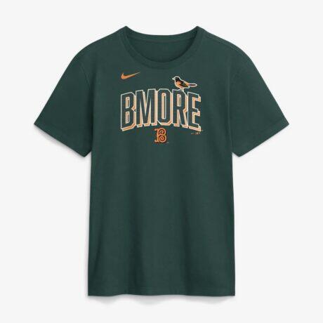 Baltimore Orioles Nike 2026 City Connect Wordmark T-Shirt - Green - Front View
