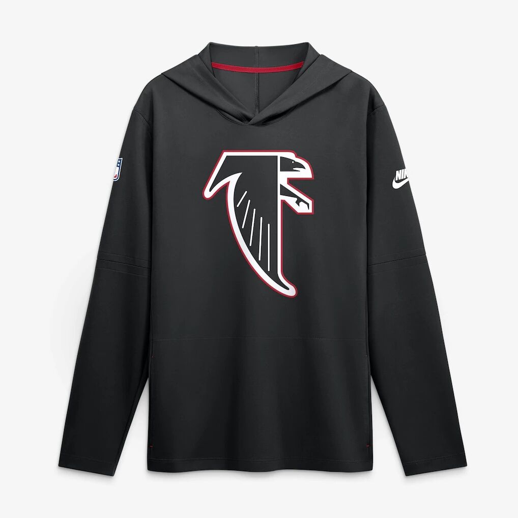 Atlanta Falcons Nike Sideline Dri-FIT Long Sleeve Hooded T-Shirt