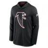 Atlanta Falcons Nike Sideline Dri-FIT Long Sleeve Hooded T-Shirt - Black - Side View