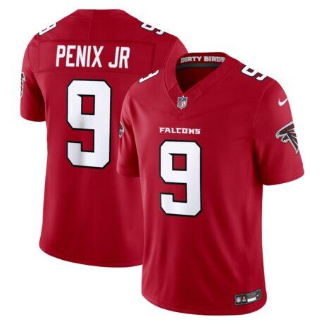 Michael Penix Jr. Atlanta Falcons Nike Vapor F.U.S.E. Stitched Limited Jersey - Red - Front View