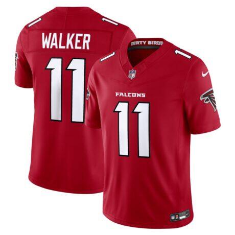Jalon Walker Atlanta Falcons Nike Vapor F.U.S.E. Stitched Limited Jersey - Red - Front View