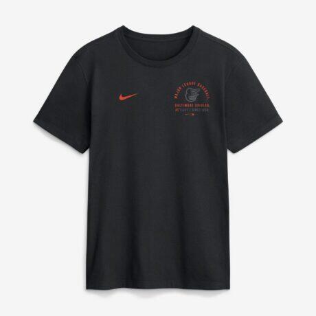Baltimore Orioles Nike Split Logo T-Shirt - Black - Front View