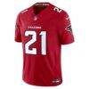 Deion Sanders Atlanta Falcons Nike Vapor F.U.S.E. Stitched Retired Limited Jersey - Red - Back View