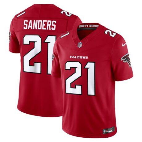 Deion Sanders Atlanta Falcons Nike Vapor F.U.S.E. Stitched Retired Limited Jersey - Red - Front View