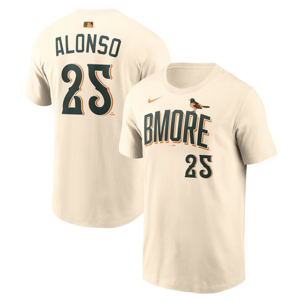 Pete Alonso Baltimore Orioles Nike Men’s 2026 City Connect Name & Number T-Shirt