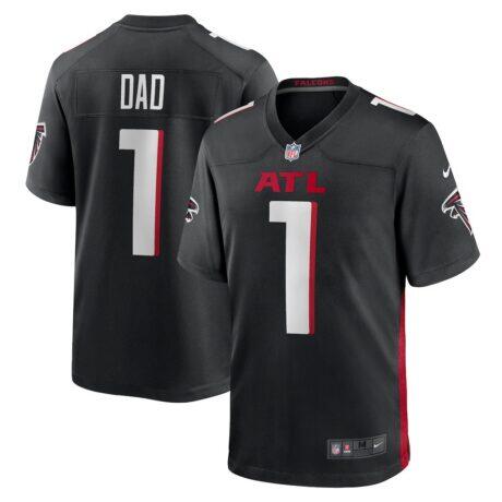 Number 1 Dad Atlanta Falcons Nike Game Jersey - Black - Front View