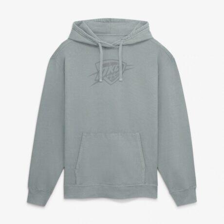 Oklahoma City Thunder Fanatics Washed Hoodie - Gray - Front View