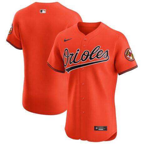 Baltimore Orioles Nike Alternate Vapor Premier Elite Patch Jersey - Orange - Front View