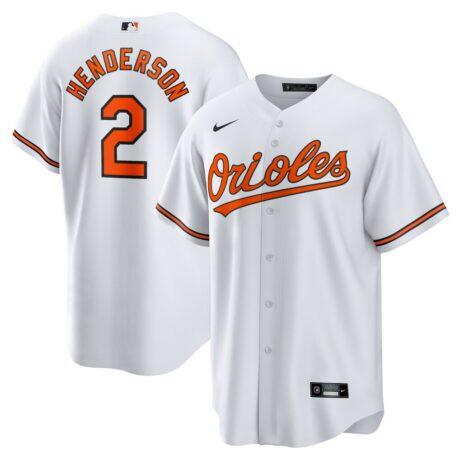 Gunnar Henderson Baltimore Orioles Nike Home Replica Player Jersey - White - Front View