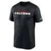Atlanta Falcons Nike Primetime Legend Wordmark Dri-FIT T-Shirt - Black - Back View