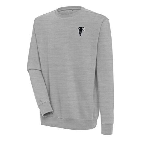 Atlanta Falcons Adult Throwback Logo Victory Pullover Sweatshirt - Heather Gray - Front View