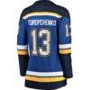 Alexey Toropchenko St. Louis Blues Fanatics Women's Home Breakaway Player Jersey - Blue - Back View