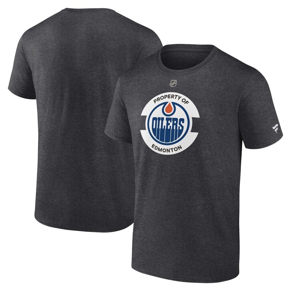 Edmonton Oilers Fanatics Authentic Pro Core Secondary T-Shirt – Heather Charcoal