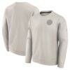 Edmonton Oilers Fanatics Authentic Pro Road Fleece Pullover Sweatshirt - Cream - Front View