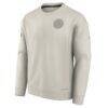 Edmonton Oilers Fanatics Authentic Pro Road Fleece Pullover Sweatshirt - Cream - Side View