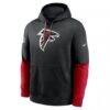Atlanta Falcons Nike 2024 Sideline Club Pullover Hoodie - Black - Back View