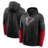 Atlanta Falcons Nike 2024 Sideline Club Pullover Hoodie - Black - Front View