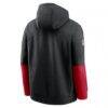 Atlanta Falcons Nike 2024 Sideline Club Pullover Hoodie - Black - Side View