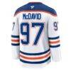 Connor McDavid Edmonton Oilers Fanatics Away Premium Jersey - White - Side View