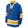 St. Louis Blues Fanatics Inside Line Fleece Pullover Hoodie - Blue - Back View