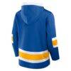 St. Louis Blues Fanatics Inside Line Fleece Pullover Hoodie - Blue - Side View