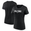 Atlanta Falcons Logo Athletic Women's Lean T-Shirt - Black - Front View
