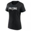 Atlanta Falcons Logo Athletic Women's Lean T-Shirt - Black - Side View
