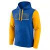 St. Louis Blues Logo Athletic Deliver Fleece Pullover Hoodie - Blue - Side View