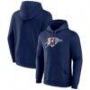 Oklahoma City Thunder Primary Logo Pullover Hoodie - Navy - Back View