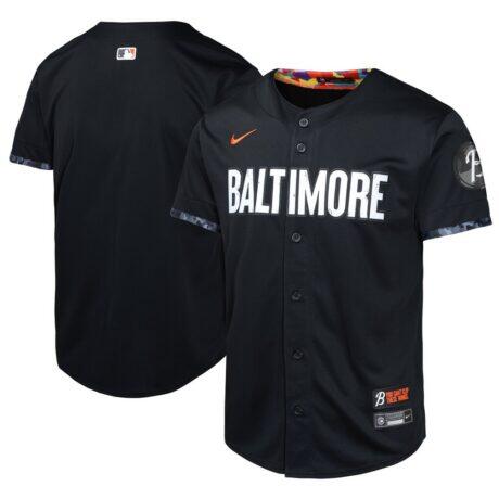 Baltimore Orioles Nike Youth City Connect Limited Jersey - Black - Front View