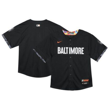 Baltimore Orioles Nike Toddler City Connect Limited Jersey - Black - Front View