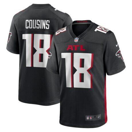 Kirk Cousins Atlanta Falcons Nike Youth Game Jersey - Black - Front View