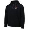 Atlanta Falcons Dunbrooke Unisex Defender Quarter-Zip Hoodie - Black - Back View