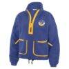 St. Louis Blues WEAR by Erin Andrews Women's Polar Fleece Half-Zip Jacket - Blue - Back View