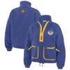 St. Louis Blues WEAR by Erin Andrews Women's Polar Fleece Half-Zip Jacket - Blue - Front View