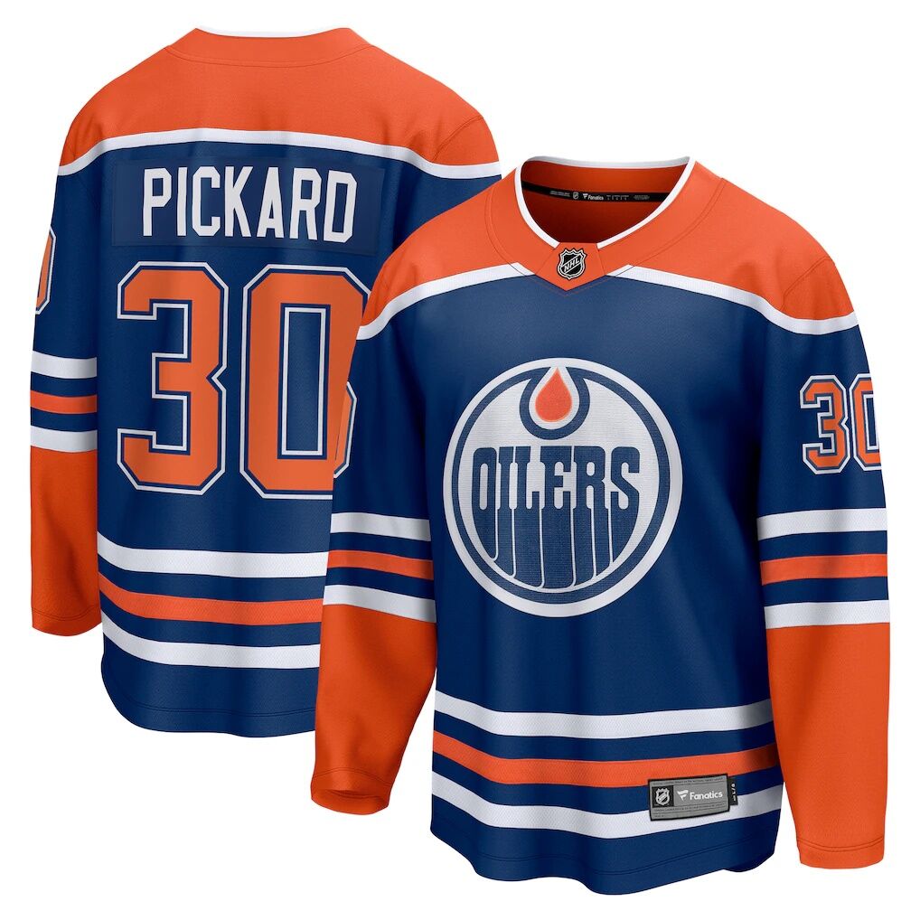 Calvin Pickard Edmonton Oilers Fanatics Home Premier Breakaway Player Jersey – Royal